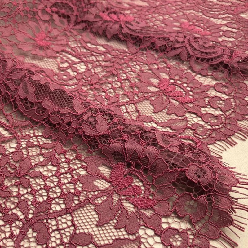 Dress Eyelash Placement Lace Fabric for Women's Wear Wholesale Supplie 15